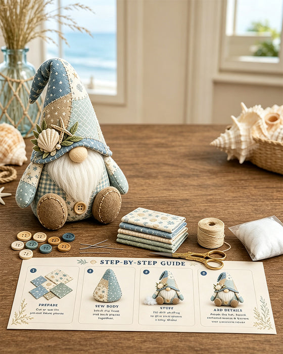 🧵 DIY Patchwork Kabouter Set – Creëer Je Eigen Schattige Kabouter 🧙‍♂️