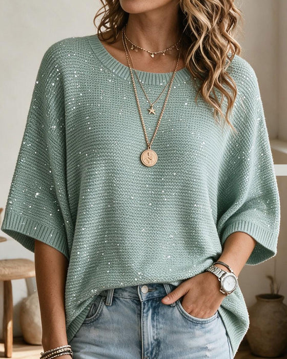 Pullover Rondhals 3/4 Mouw Casual