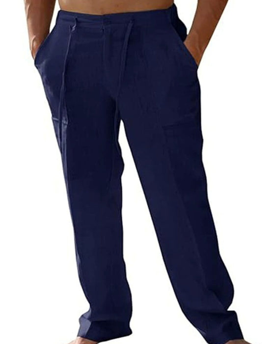 Broek Effen Kleur Zak Trekkoord Strand