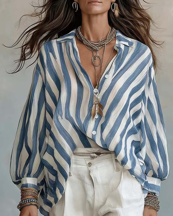 Blouse Aquarel Streep Los