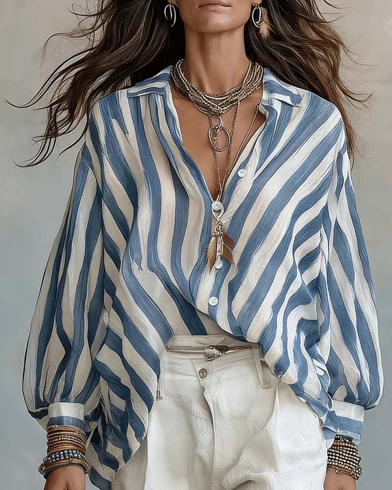 Blouse Aquarel Streep Los