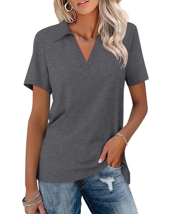 T-Shirt Korte Mouw V-Hals Polo