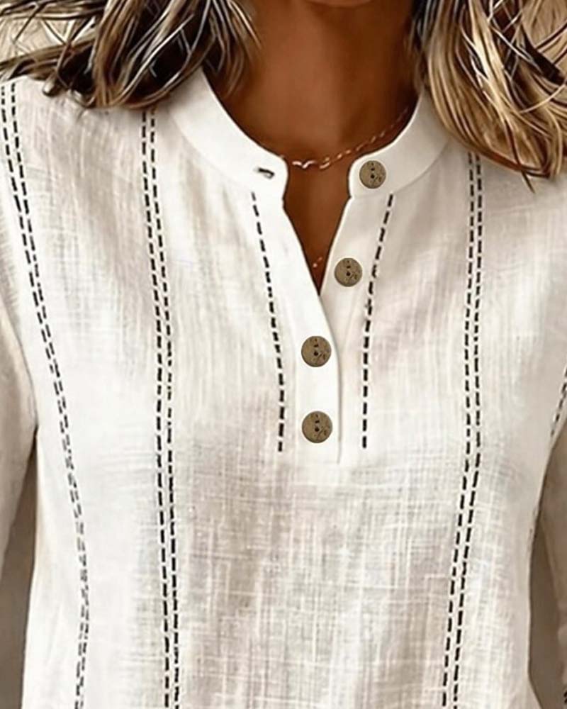 Blouse Ellebooglange Mouw Halfknoop Lijn