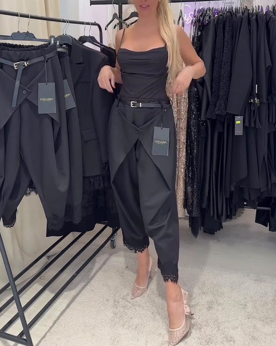 Broek Modieus Kant Stiksel Harem