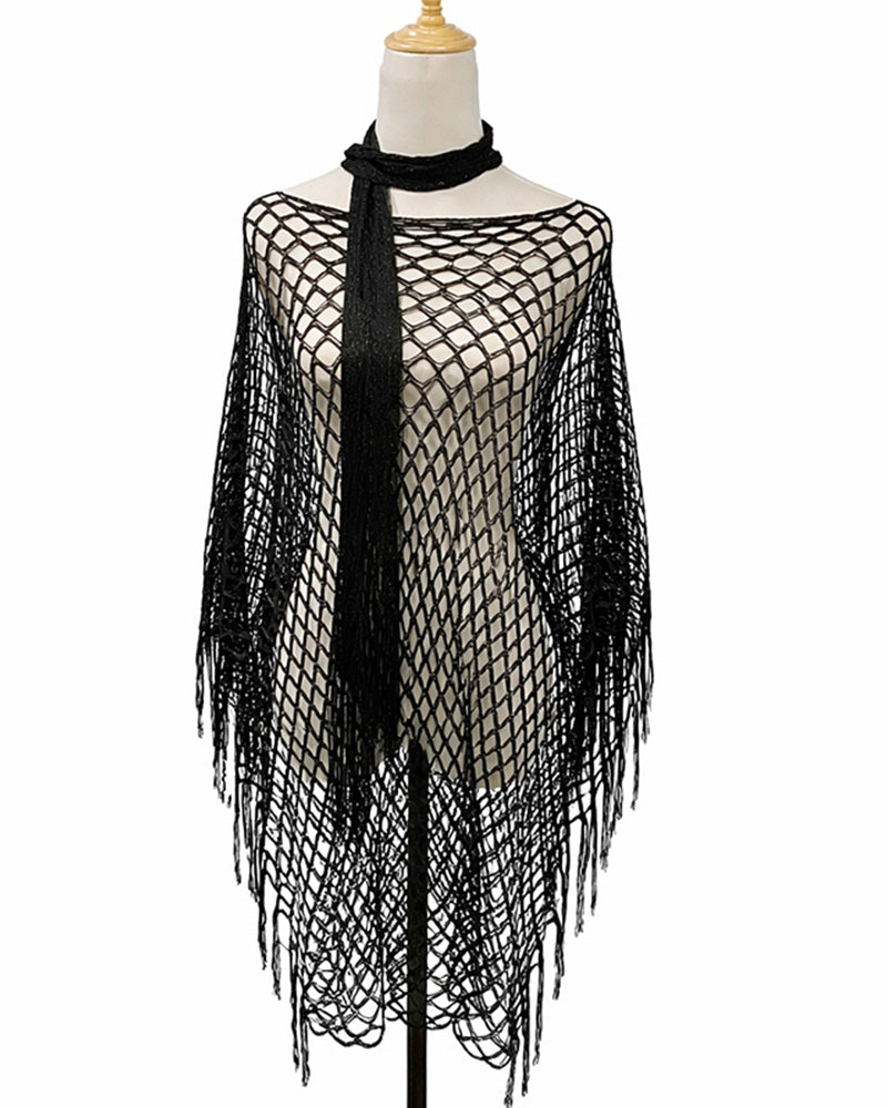 Pullover Franje Mesh Uitgesneden