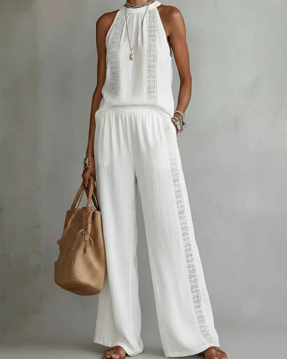 Tweedelig Set Hollow Out Halter