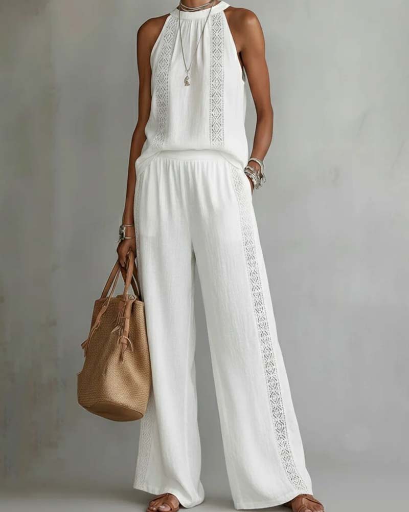 Tweedelig Set Hollow Out Halter