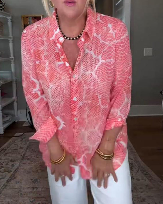 Blouse Met Knopjes En Getextureerd Kenmerken