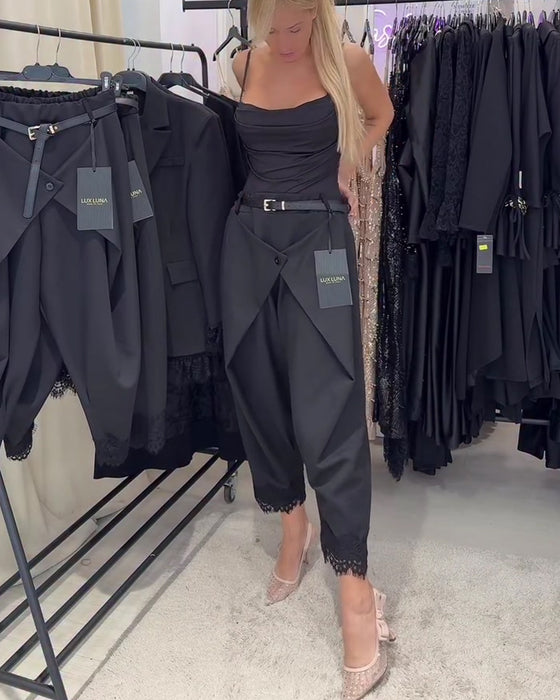 Broek Modieus Kant Stiksel Harem