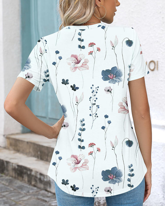 T-Shirt Ronde Hals Allmatch Gedrukt