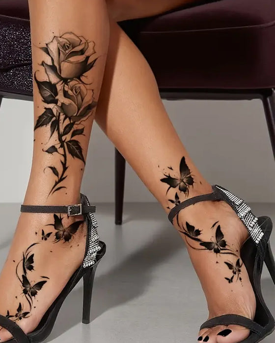 Gesimuleerde Bloem Tattoo Stickers Voor Arm