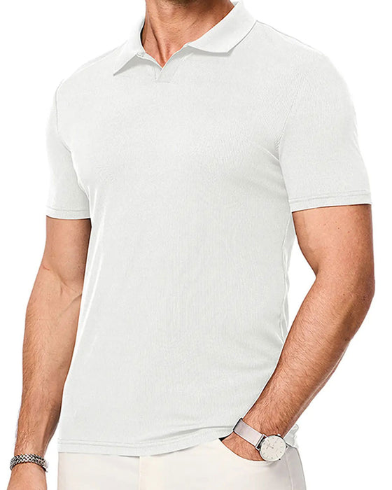 Heren-T-Shirt Casual Reverskraag
