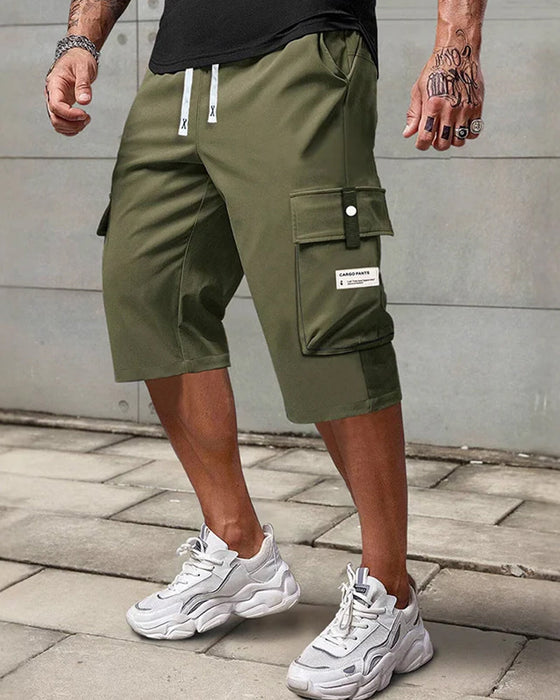 Broek Heren Casual Trekkoord Capri Cargo