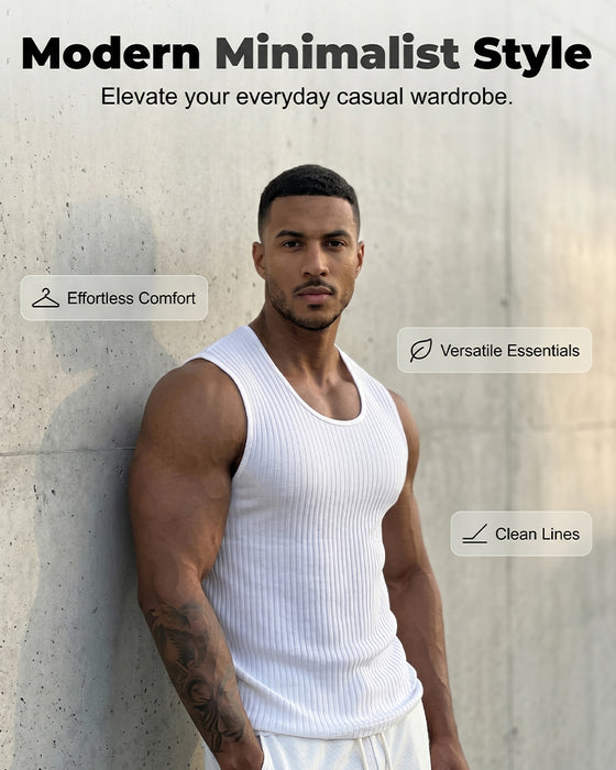 Tanktop Effen Verticale Streep