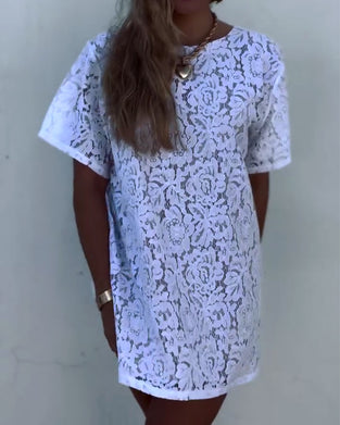 T-shirt Korte Mouwen Kant