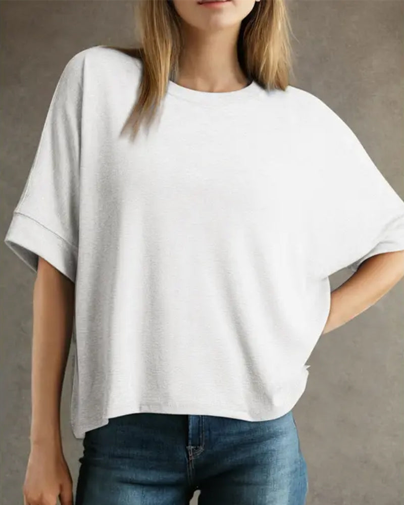 T-Shirt Vleermuis Korte Mouw