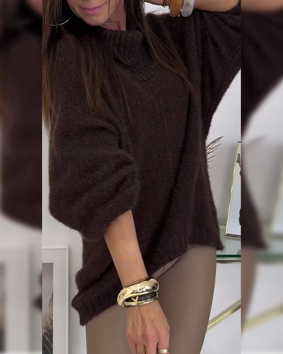 Crop-Trui Met Hoge Hals