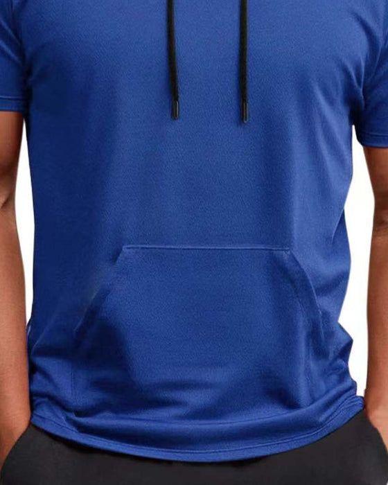 T-Shirt Capuchon Snel Droog Korte Mouw