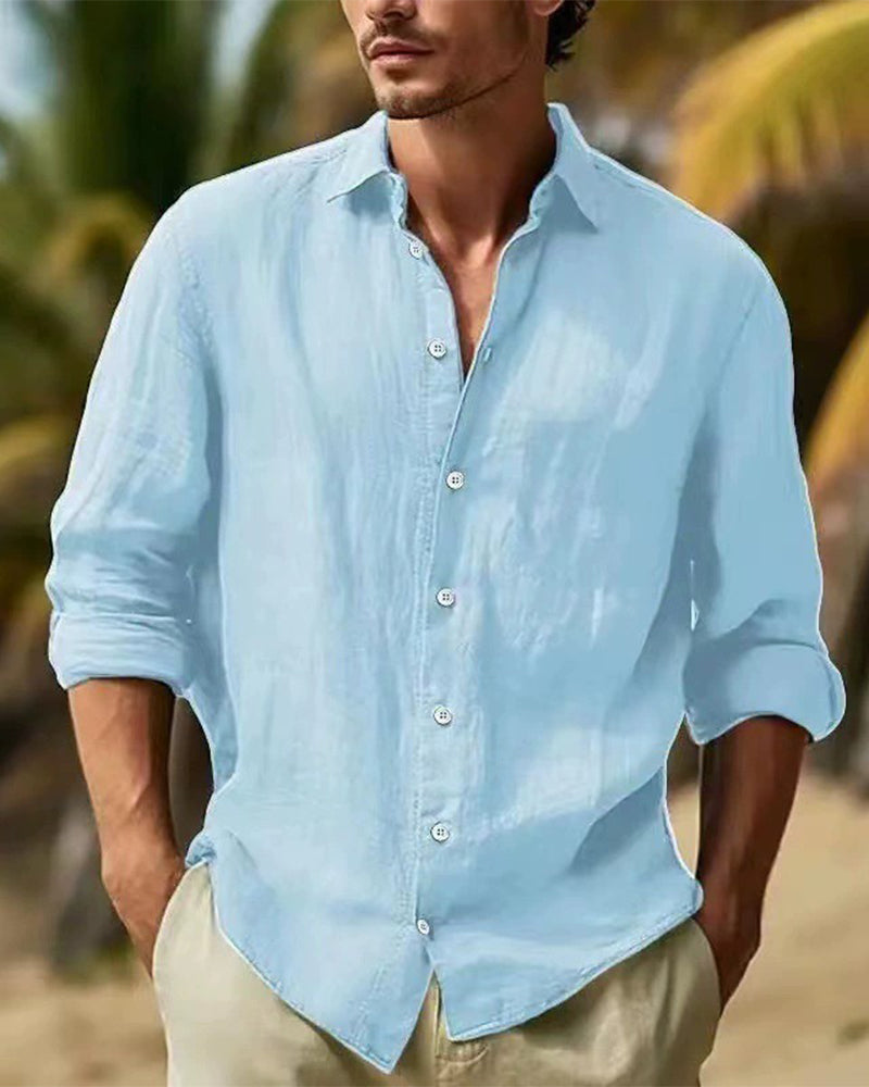 Heren Overhemd Button-Down Ontspannen
