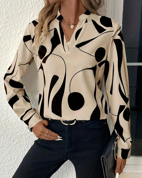 Blouse Abstract Geometrisch Print