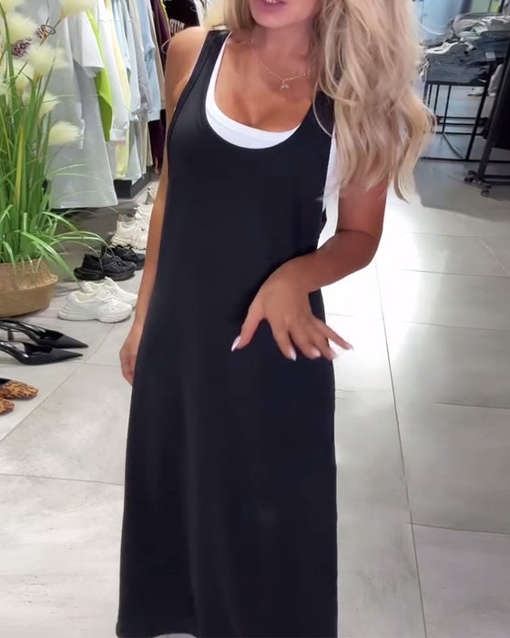 Jurk Slankmakend Draagband Casual