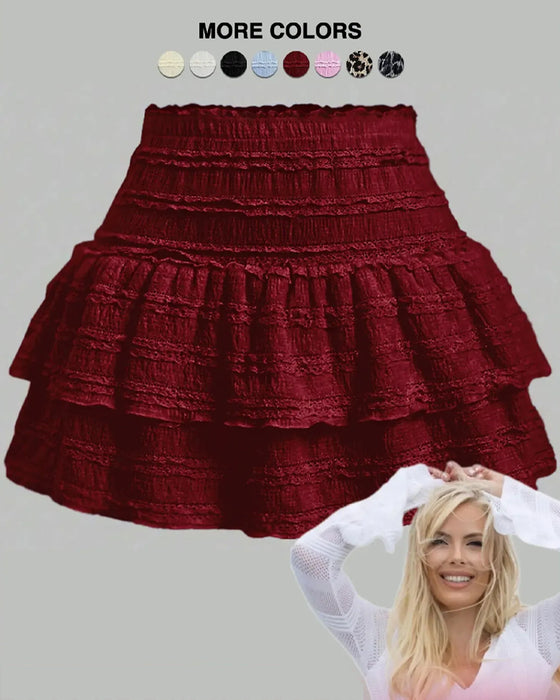 Rok Gerimpelde Taille Gelaagd Ruffle