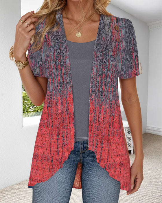 Blos Nep Tweedelig Korte Mouwen Onregelmatig