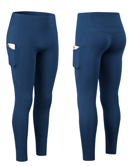 Effen legging met fleece zakken