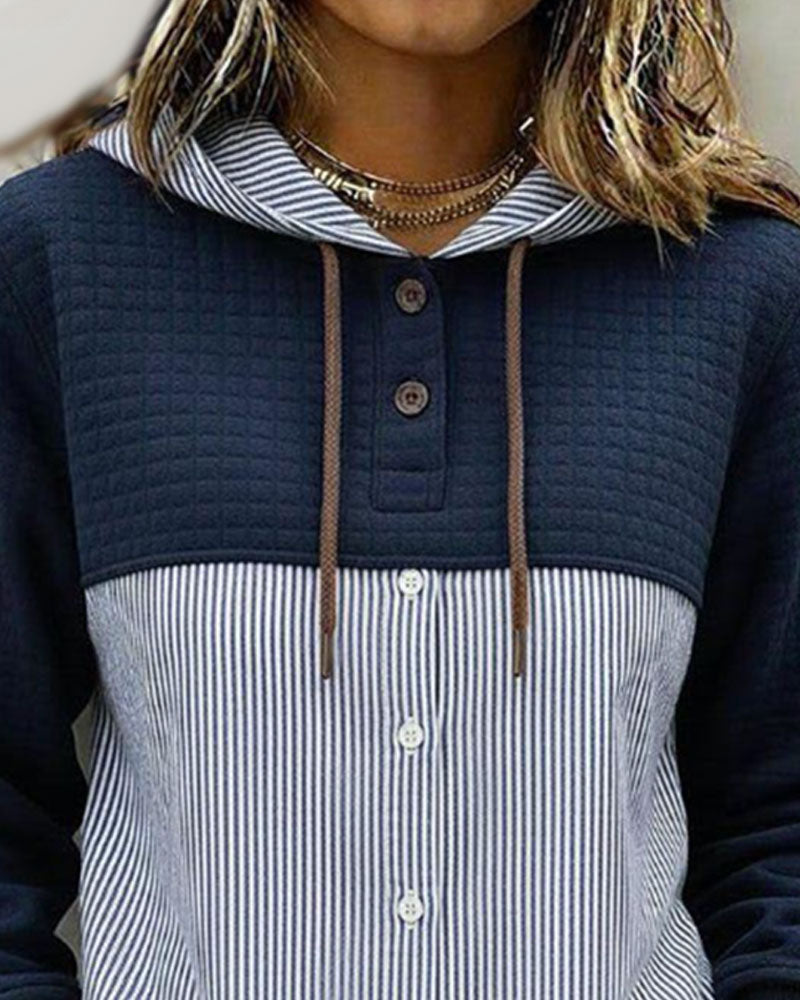 Top Met Capuchon En Knoopsluiting