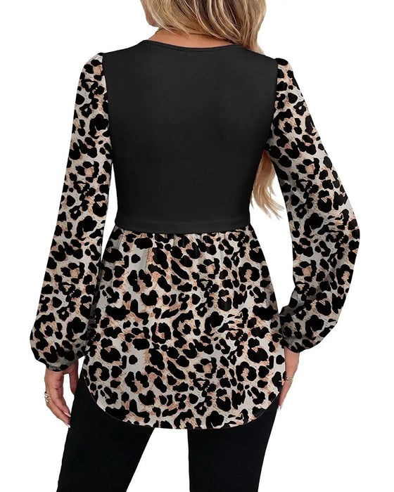 Top Lange Mouw Patchwork