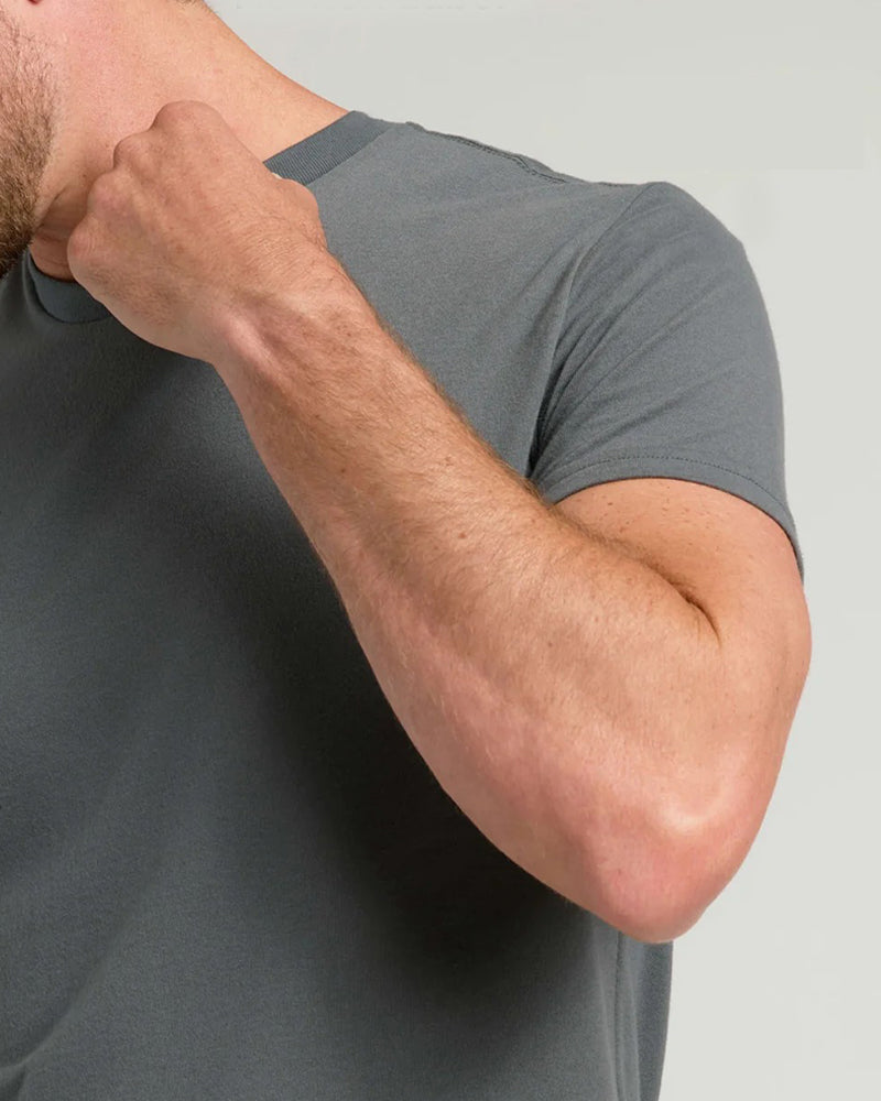 Top Heren Effen Korte Mouw