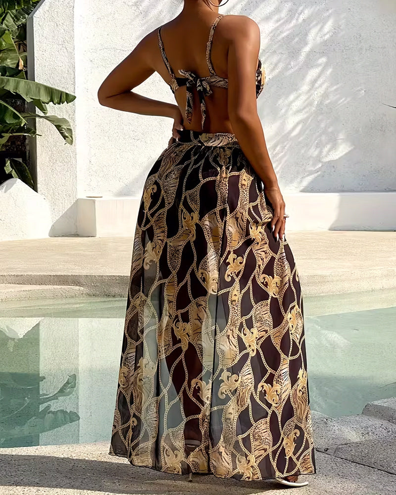 Bikini Luipaardprint Kettingprint