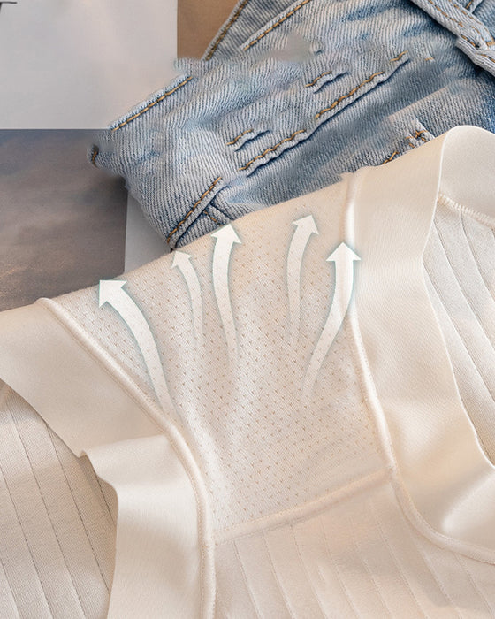 Slip Langvezelig Katoen Hoge Taille