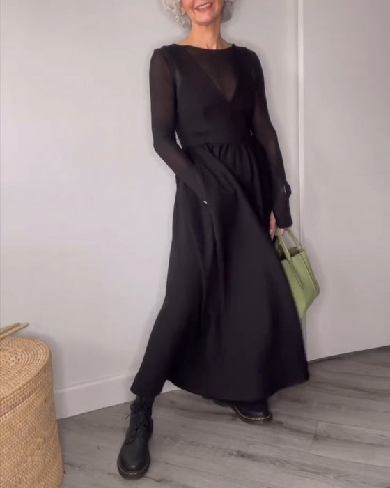 Jurk Geplooide Grote Zoom Jarretel