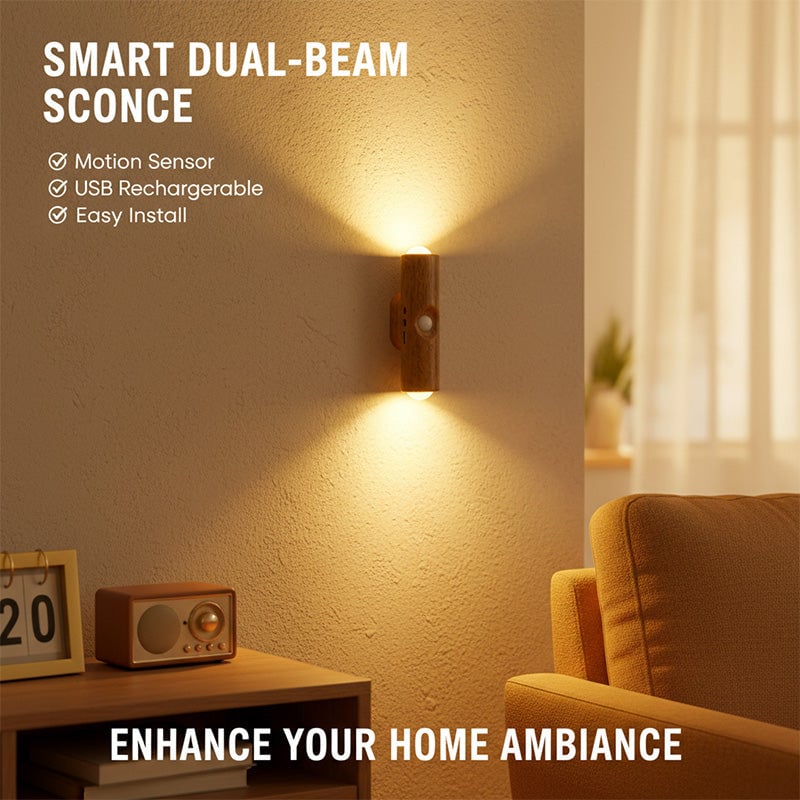 Dubbele Kop Kattenoog Sensor Wandlamp