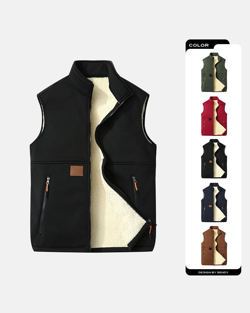 Cardigan Gevoerd Polar Fleece Open Voorzijde
