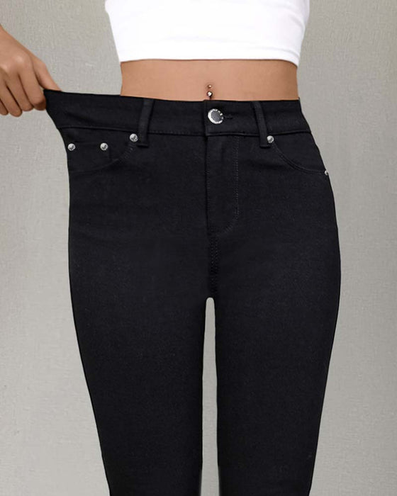 Broek Dames Zak Effen Skinny Casual