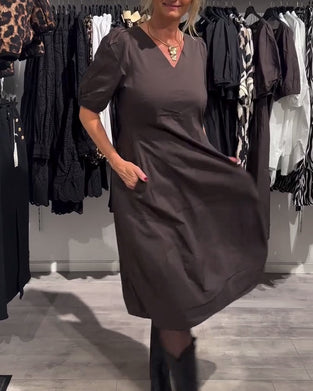 Jurk V-hals Zak Casual