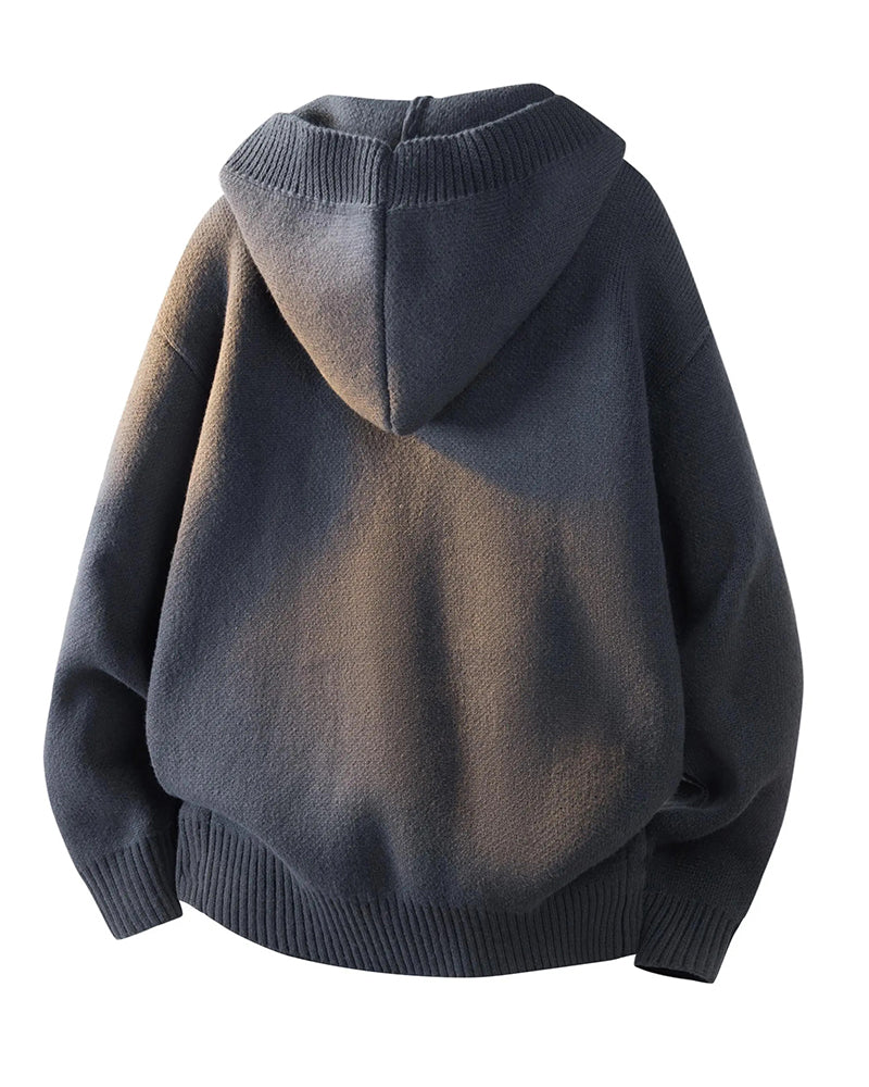 Cardigan Capuchon Knoop Zak Heren
