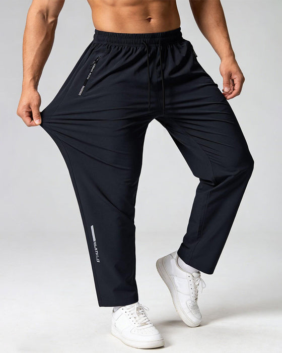 Broek Elastiek Trekkoord Letter Print