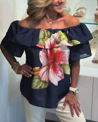 Blouse Bloemenprint Off Shoulder