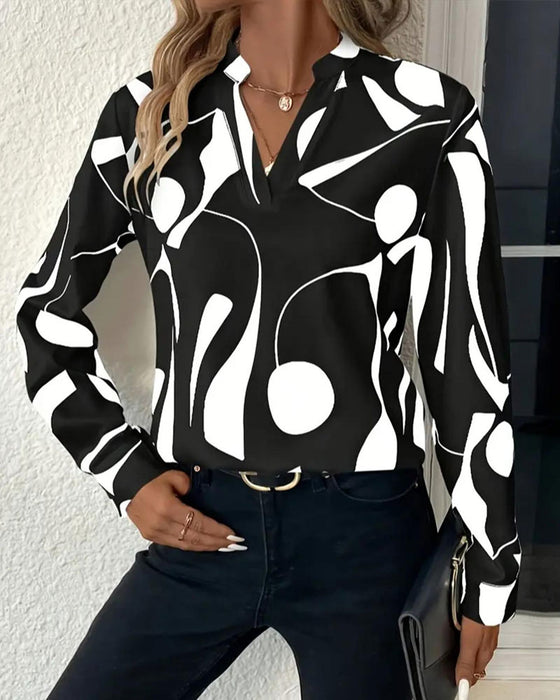 Blouse Abstract Geometrisch Print