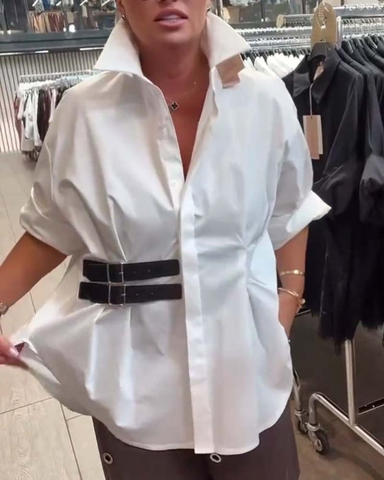 Shirt Riem Gesp Design Rever