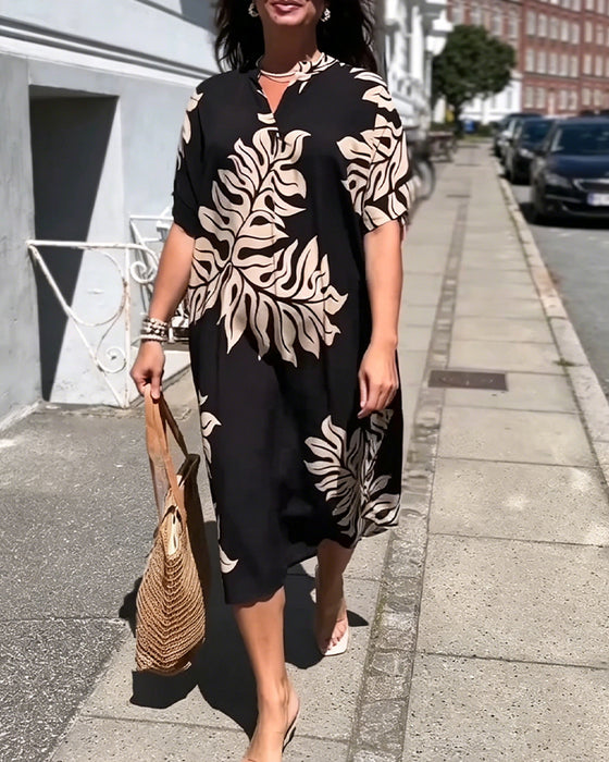 Jurk Botanische Print Shift