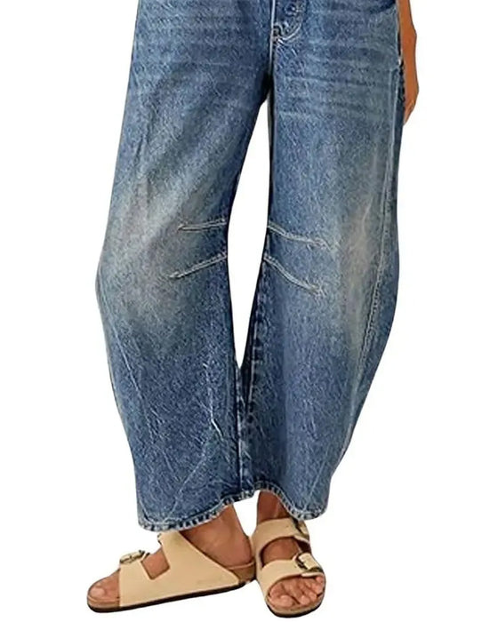 Jumpsuit Met Zakken En Bretels Van Denim
