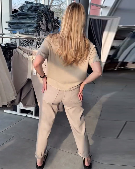 Broek Effen Casual Recht