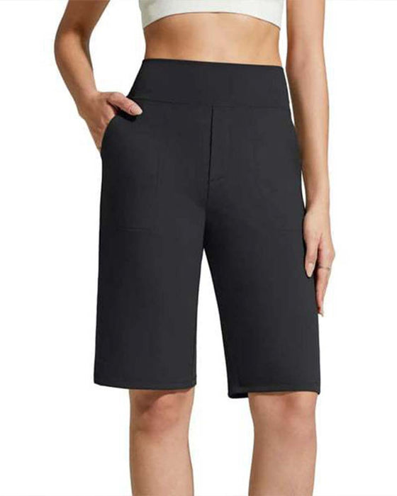 Broek Effen Kleur Hoge Taille Rechte Pijp
