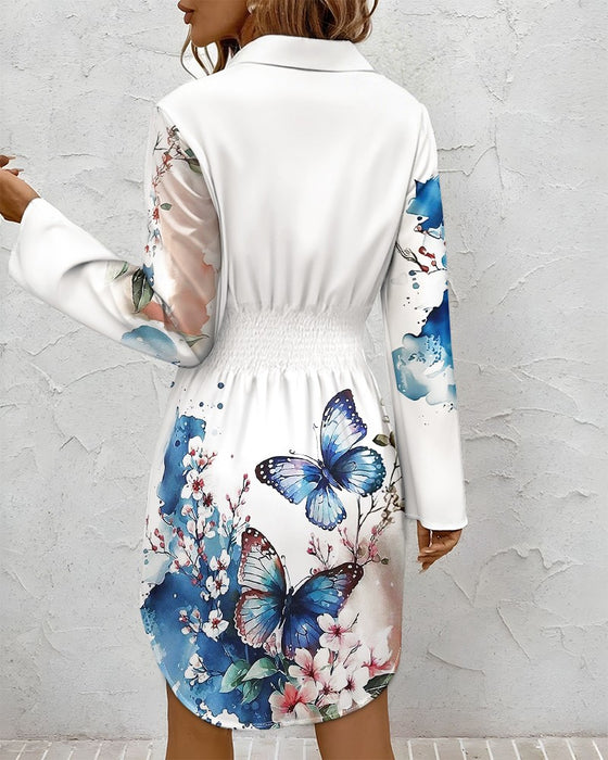 Shirtjurk met Vlinders, Bloemen en Knopen