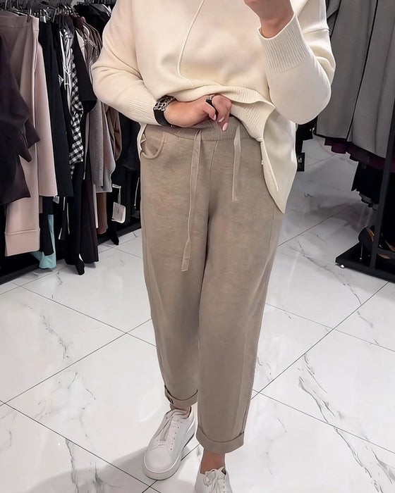 Broek Veters Gebreid Geknipt