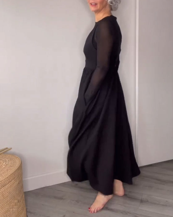 Jurk Geplooide Grote Zoom Jarretel